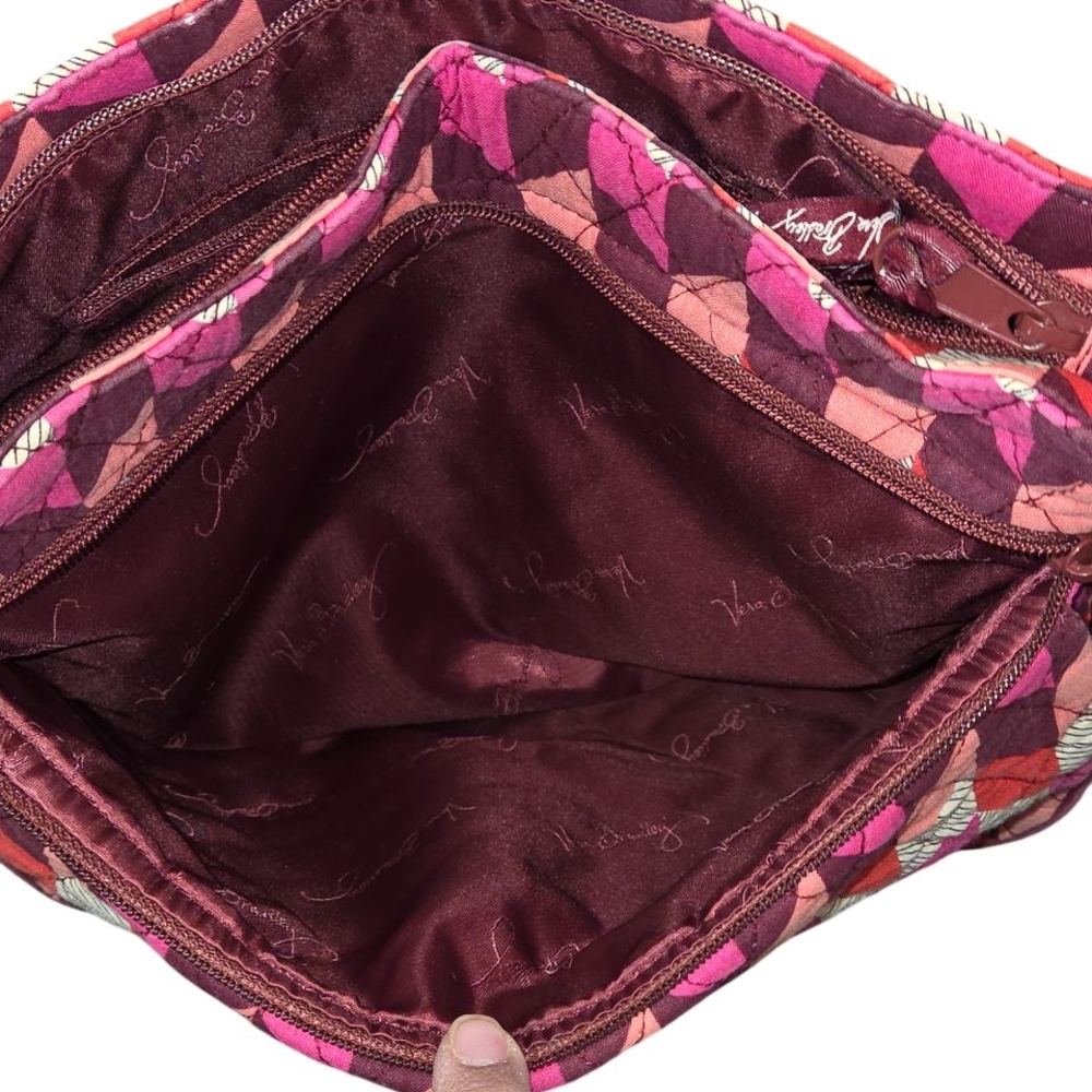 🚫SOLD🚫 Vera Bradley Pink, Peach, Orange, White, Burgundy Crossbody - Picture 10 of 14